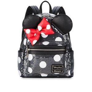 NWT Disney Minnie Mouse Sequined Mini Backpack by Loungefly